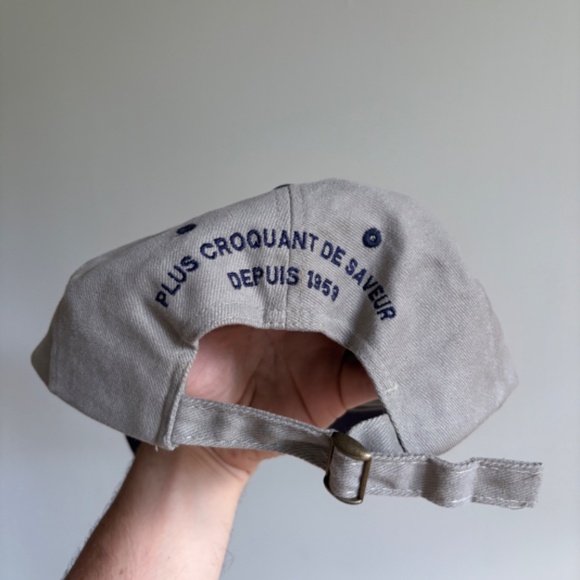 vintage YUM YUM CANDY baseball hat 2 tone embroided french since 1929 - Picture 3 of 8